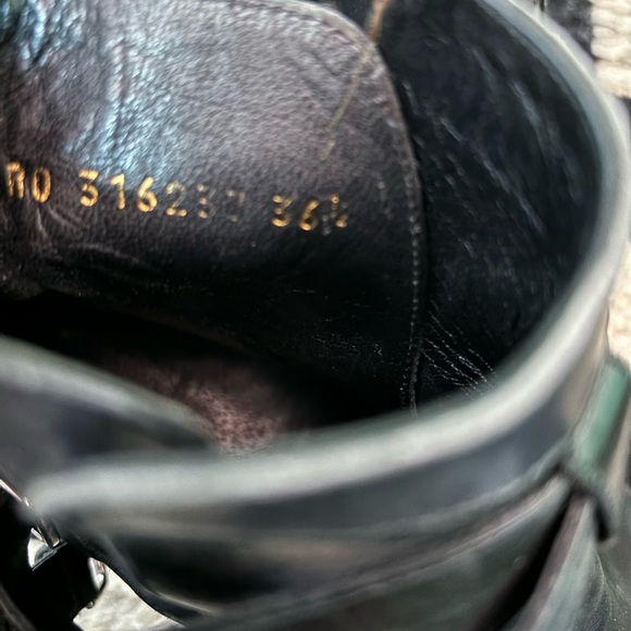 SAINT LAURENT Black calfskin leather Blake 40 jodhpur ankle boots 36.5 - Picture 8 of 8